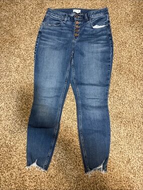 Maurices Medium Blue High-Rise Button-Fly Skinny Jeans